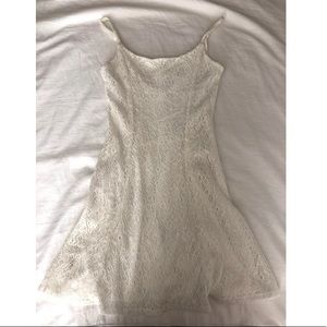 White Lace Mini Dress